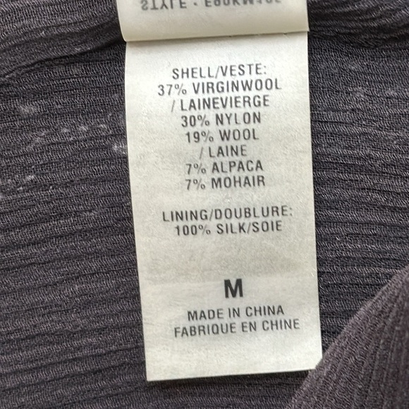 Elie Tahari Black Tweed Button-Up Blazer W/ Fringe Trim Sz Medium - Picture 13 of 16